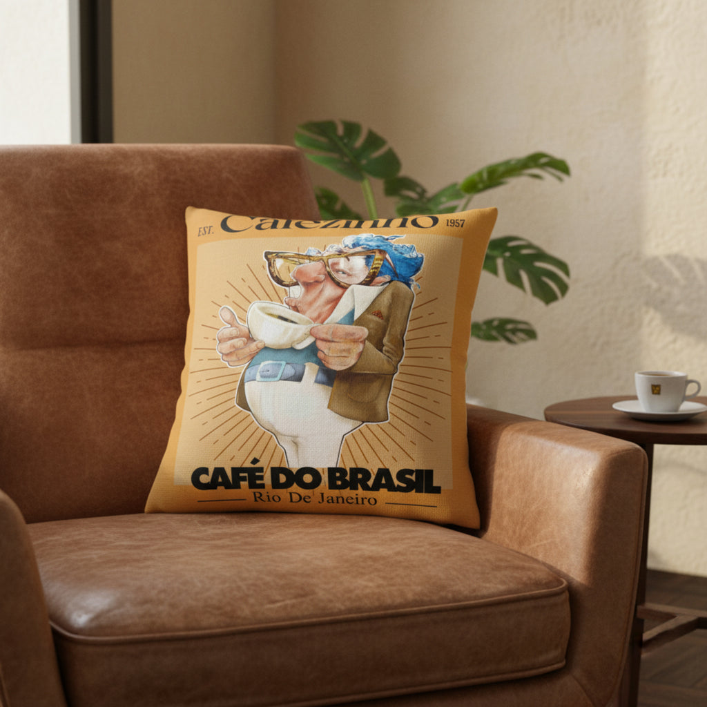 CAFEZINHO – Square Cushion | GLYPHWORKS